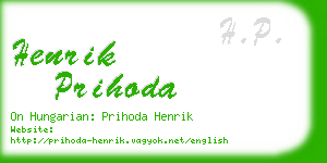 henrik prihoda business card